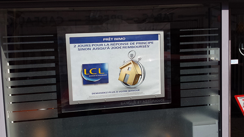 Décoration de vitrine LCL Décoration de vitrine LCL