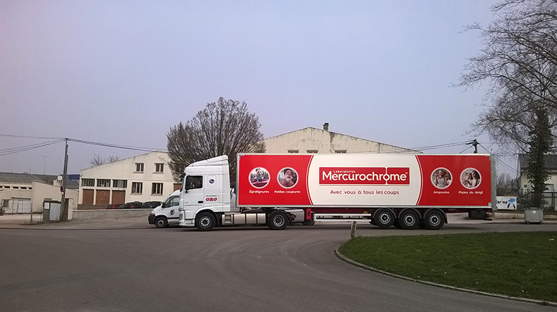 Décoration véhicule Mercurochrome Décoration véhicule Mercurochrome